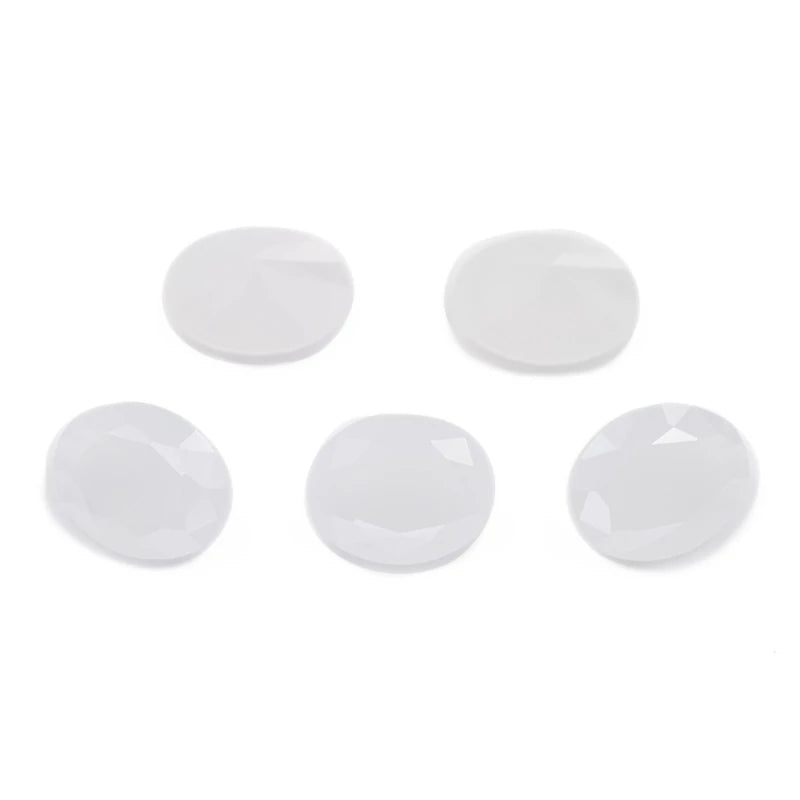 Size 3x5~10x12mm Oval Cut AQ18 White Glass Stone Loose Synthetic Gemstone for Jewelry