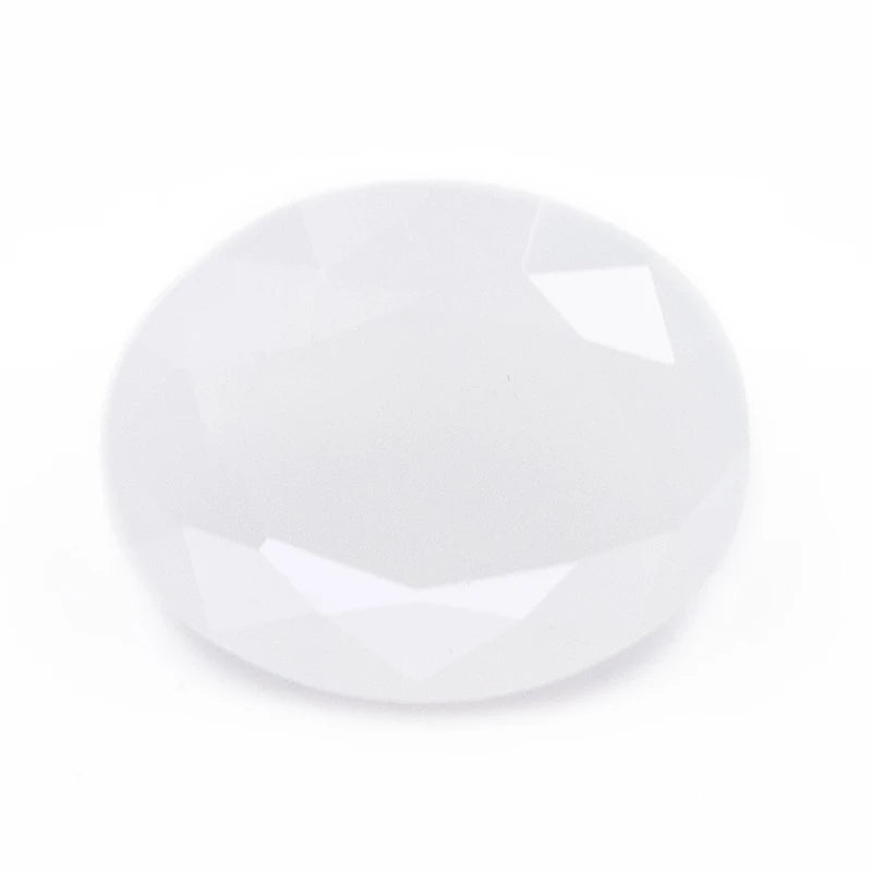 Size 3x5~10x12mm Oval Cut AQ18 White Glass Stone Loose Synthetic Gemstone for Jewelry