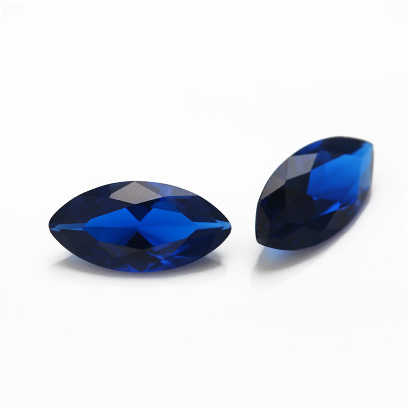 Size 3x6~8x16mm Marquise Cut 113# Color Blue Stone Loose Spinel Synthetic Gemstone for Jewelry