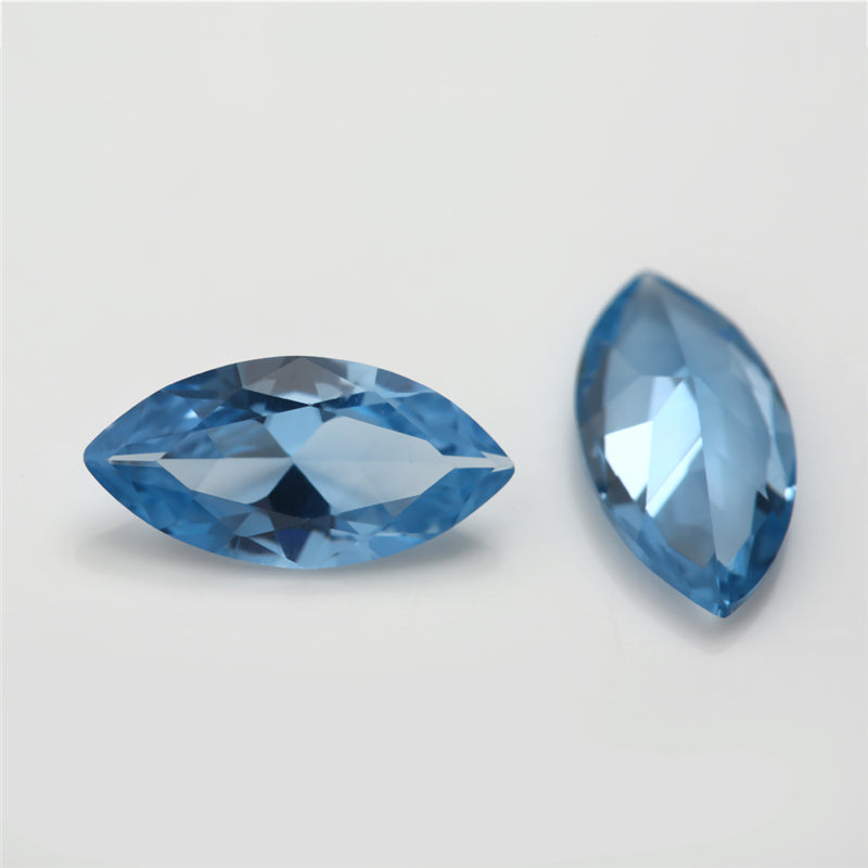 Size 3x6~8x16mm Marquise Cut 106# Color Blue Stone Loose Spinel Synthetic Gemstone for Jewelry