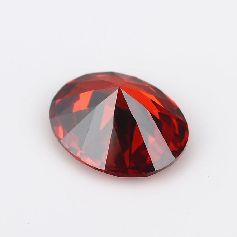 Size 2x3~13x18mm 5A Oval Cut Garnet Color CZ Stone Loose Cubic Zirconia Synthetic Gemstone for Jewelry