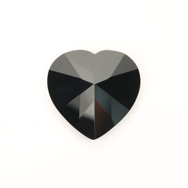 50pcs 3x3-10x10mm 5A Heart Cut Black CZ Stone Loose Cubic Zirconia Synthetic Gemstone for Jewelry