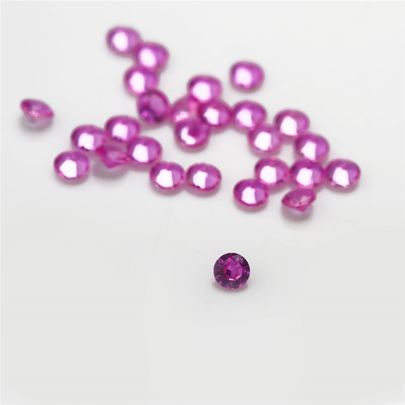 Size 1.0~3.0mm Round Cut 3# Red Stone Loose Corundum Synthetic Gemstone for Jewelry