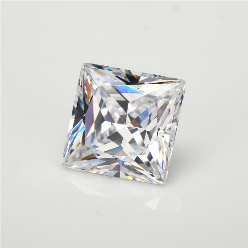 Size 1.5x1.5-12x12mm 5A Square Princess Cut White CZ Stone Loose Cubic Zirconia Synthetic Gemstone for Jewelry Making