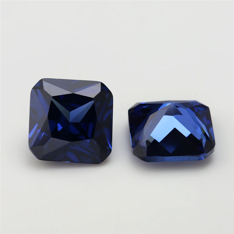 Size 3x3-10x10mm 5A Square Octangle Cut Tanzanite Color CZ Stone Loose Cubic Zirconia Synthetic Gemstone for Jewelry