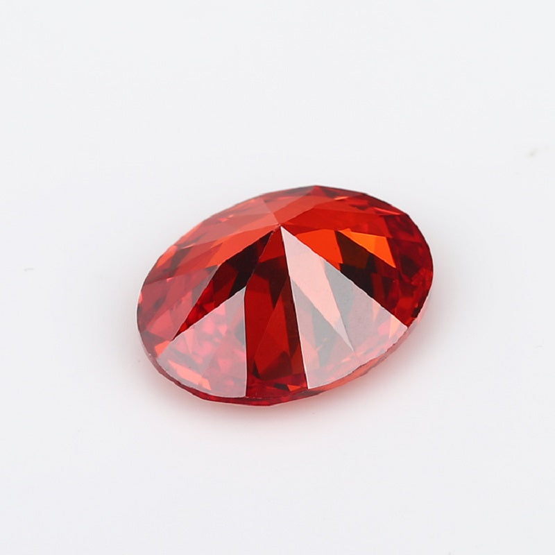 Size 2x3~13x18mm 5A Oval Cut Orange CZ Stone Loose Cubic Zirconia Synthetic Gemstone for Jewelry