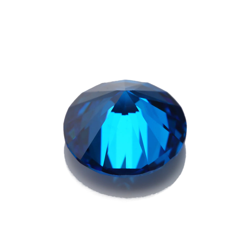 Size 1.0-10.0mm 5A Round Cut Blue CZ Stone Loose Cubic Zirconia Synthetic Gemstone for Jewelry