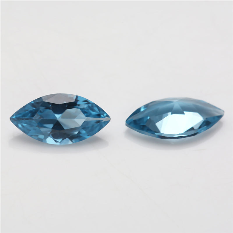 Size 3x6~8x16mm Marquise Cut 120# Color Blue Stone Loose Spinel Synthetic Gemstone for Jewelry