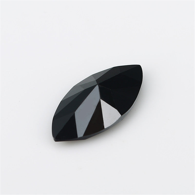 Size 3x6~8x16mm Marquise Cut Black Glass Stone Loose Synthetic Gemstone for Jewelry