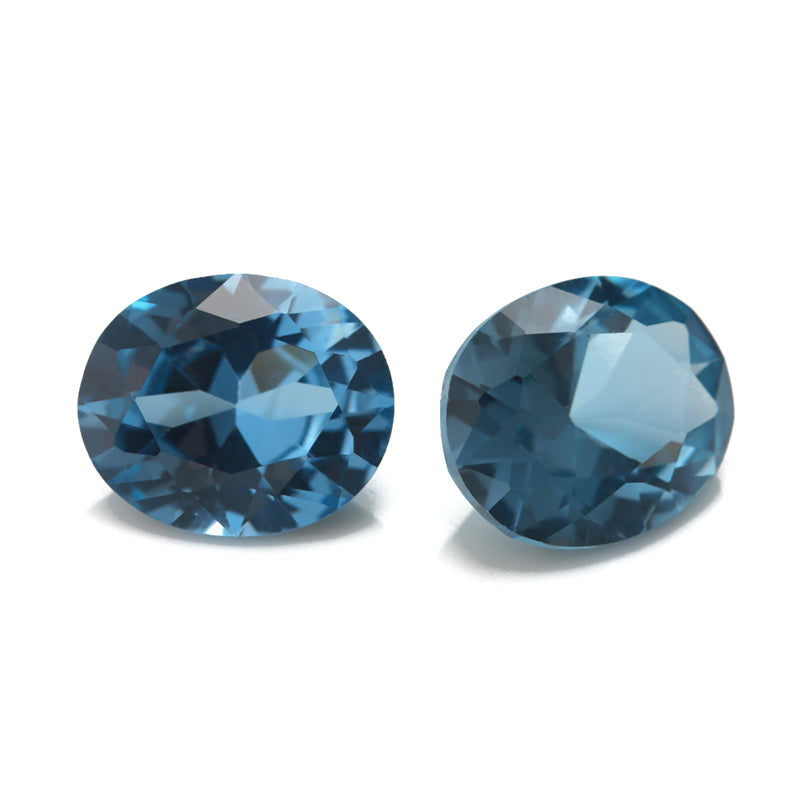 Size 3x5~10x12mm Oval Cut 106# Color Blue Stone Loose Spinel Synthetic Gemstone for Jewelry