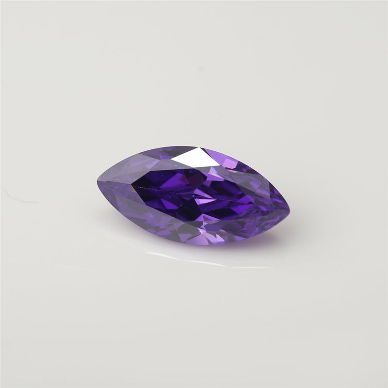 Size 1.5x3~10x20mm 5A Marquise Cut Violet CZ Stone Loose Cubic Zirconia Synthetic Gemstone for Jewelry