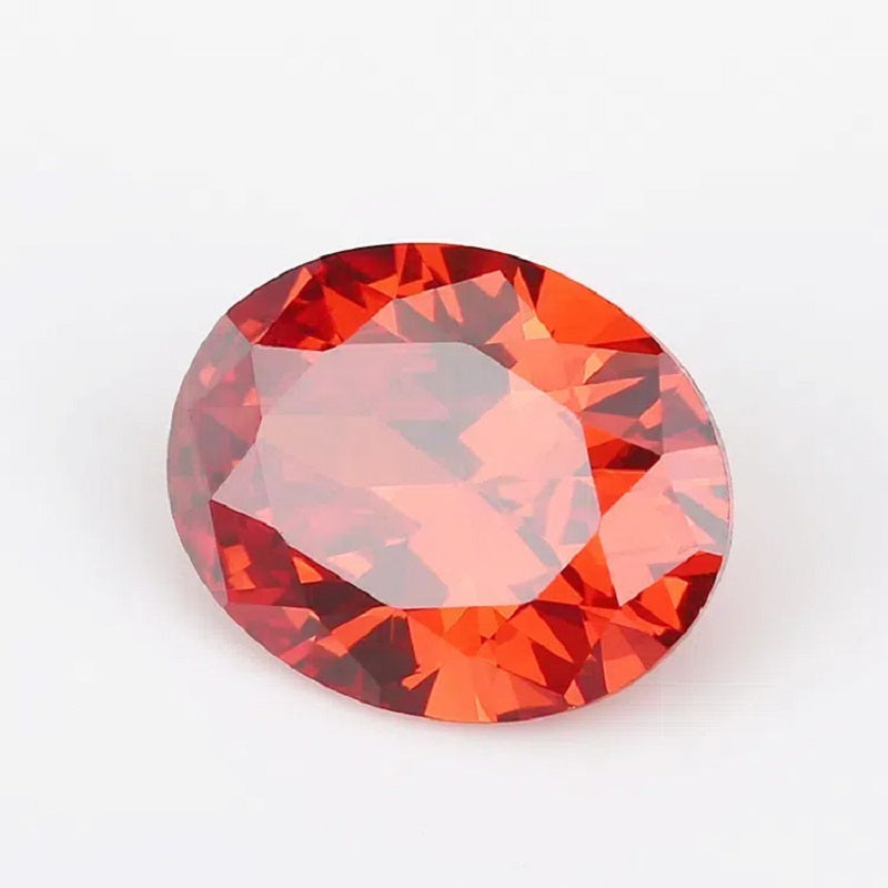 Size 2x3~13x18mm 5A Oval Cut Orange CZ Stone Loose Cubic Zirconia Synthetic Gemstone for Jewelry