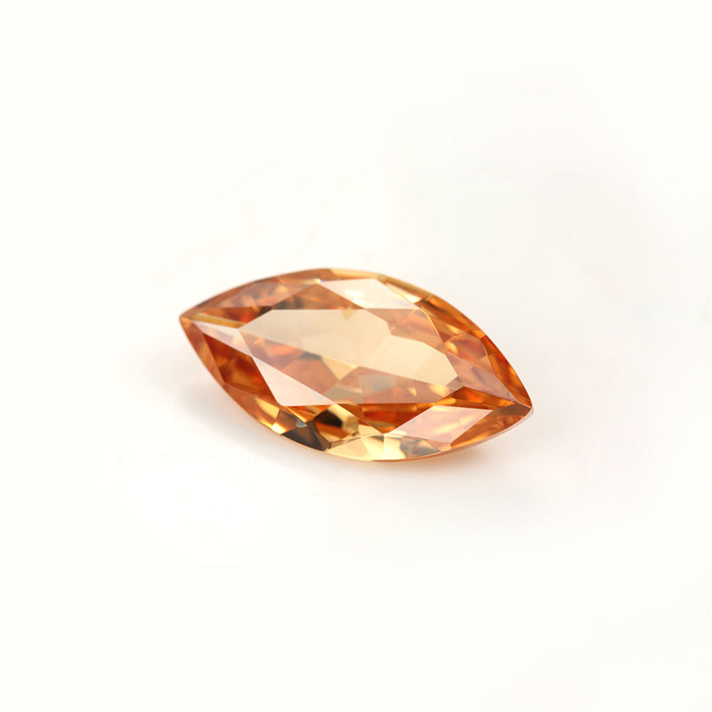 Size 1.5x3~10x20mm 5A Marquise Cut Champagne CZ Stone Loose Cubic Zirconia Synthetic Gemstone for Jewelry