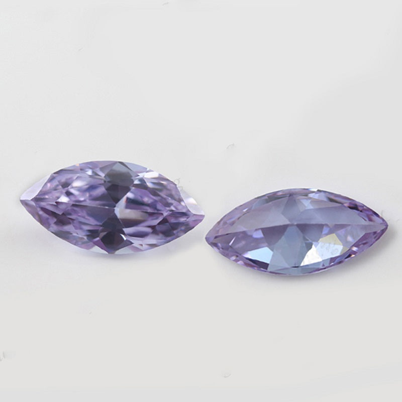 Size 1.5x3~10x20mm 5A Marquise Cut Lavender Color CZ Stone Loose Cubic Zirconia Synthetic Gemstone for Jewelry