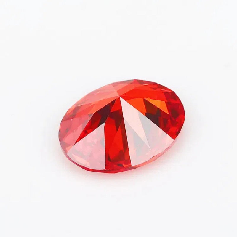 Size 2x3~13x18mm 5A Oval Cut Orange CZ Stone Loose Cubic Zirconia Synthetic Gemstone for Jewelry