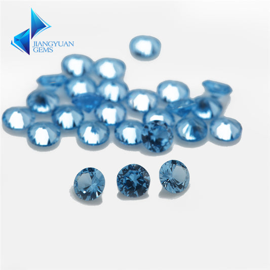 Size 1.0~3.0mm Round Cut 120# Color Blue Stone Loose Spinel Synthetic Gemstone for Jewelry
