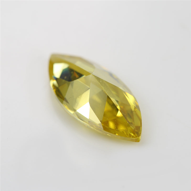 Size 1.5x3~10x20mm 5A Marquise Cut Golden Yellow CZ Stone Loose Cubic Zirconia Synthetic Gemstone for Jewelry