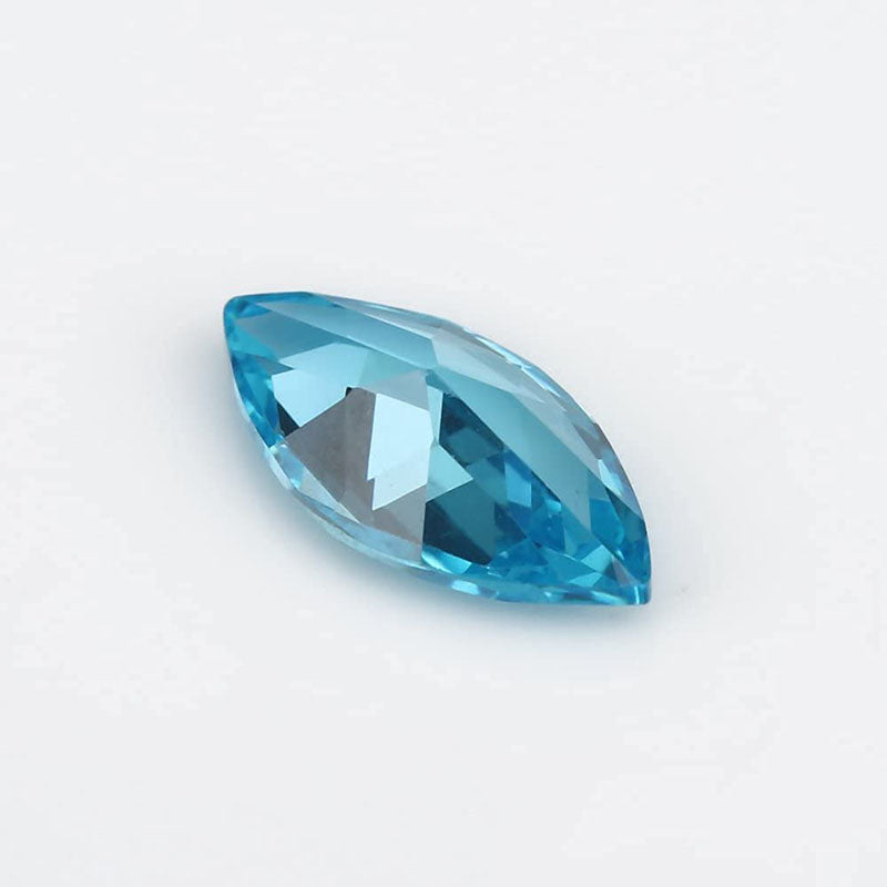 Size 2x4~8x16mm 5A Marquise Cut Sea Blue CZ Stone Loose Cubic Zirconia Synthetic Gemstone for Jewelry