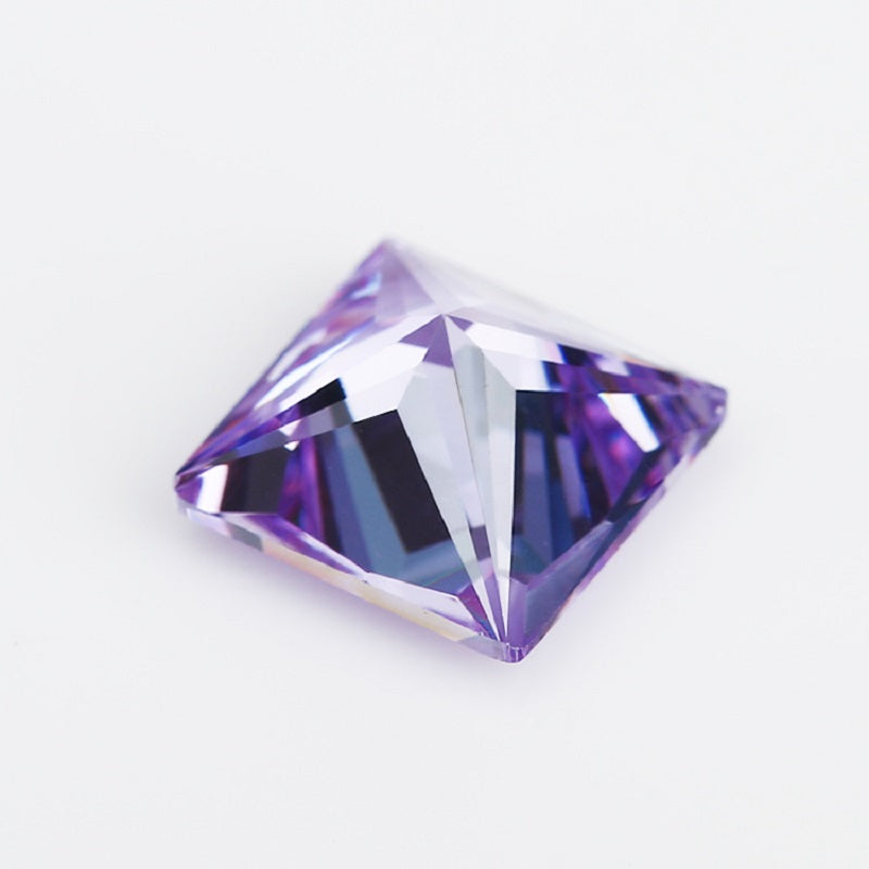 50pcs 1.5x1.5~10x10mm 5A Square Princess Cut Lavender Color CZ Stone Loose Cubic Zirconia Synthetic Gemstone for Jewelry