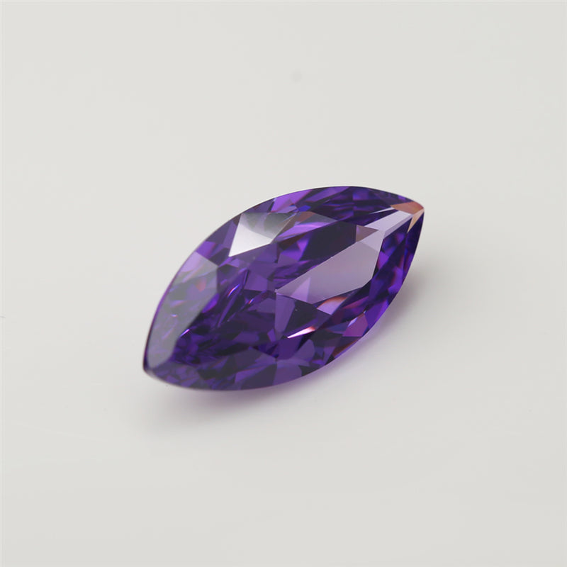 Size 1.5x3~10x20mm 5A Marquise Cut Violet CZ Stone Loose Cubic Zirconia Synthetic Gemstone for Jewelry