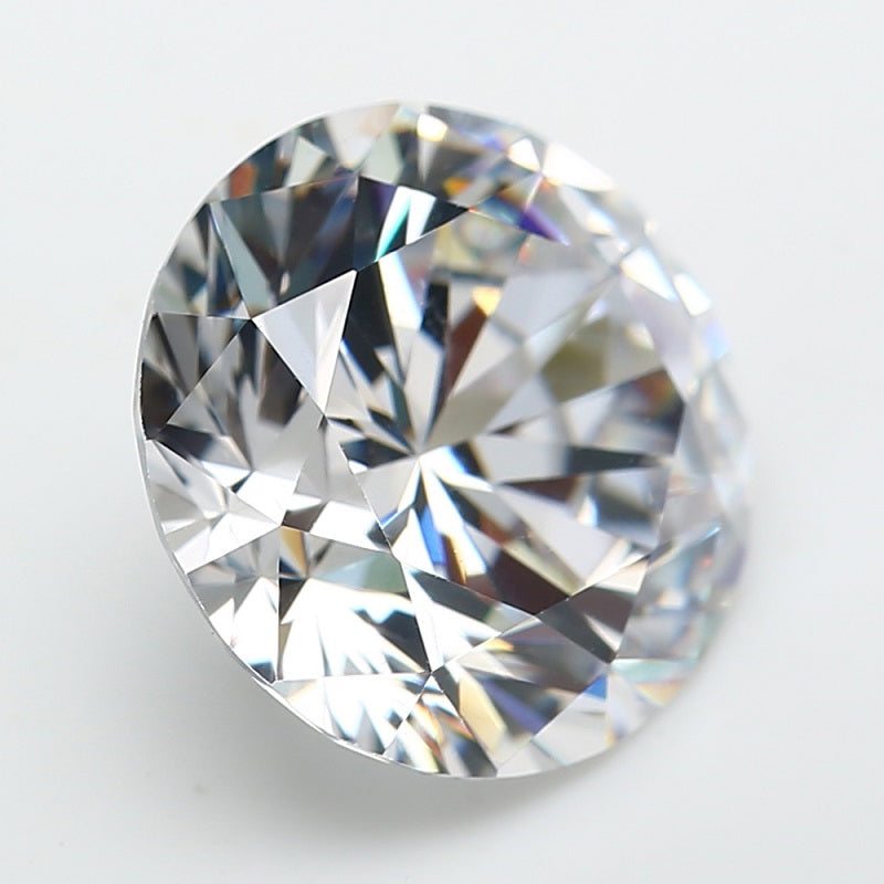 Size 3.25-25mm 5A Round Cut White CZ Stone Loose Cubic Zirconia Synthetic Gemstone for Jewelry