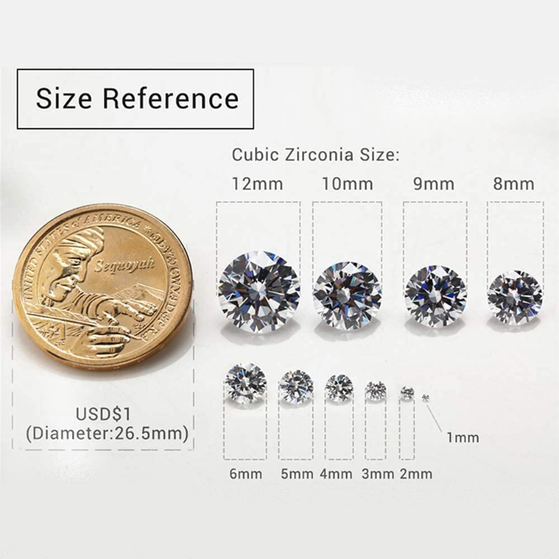 Size 0.8~12mm Round Cut VVS1 D Color Moissanite Loose Stone Synthetic Gemstone for Ring Earring Bracelet Necklace Pendants Jewelry Making
