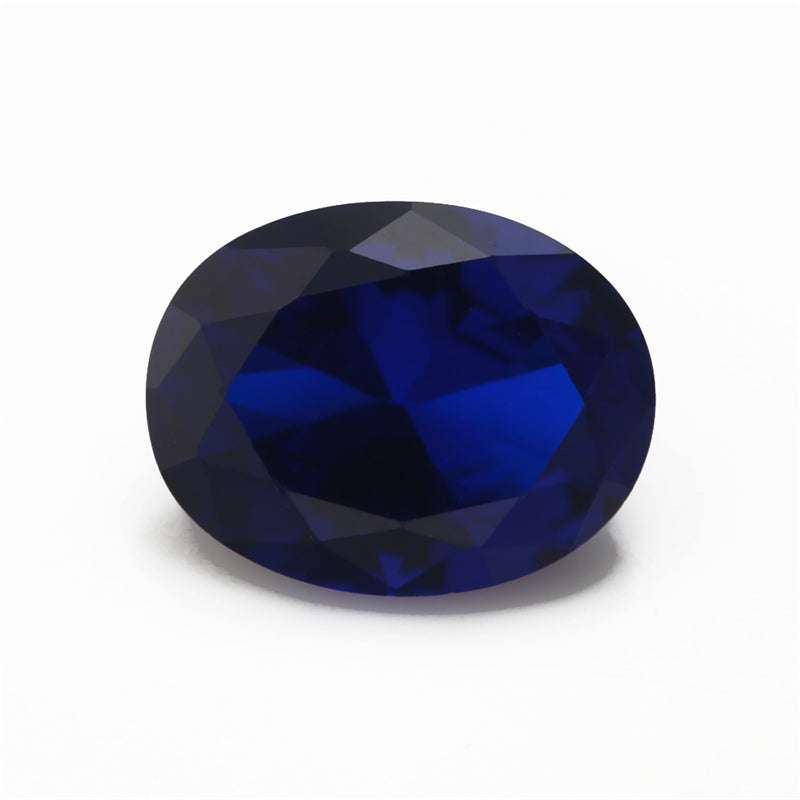 Size 3x5~10x12mm Oval Cut 112# Color Blue Stone Loose Spinel Synthetic Gemstone for Jewelry