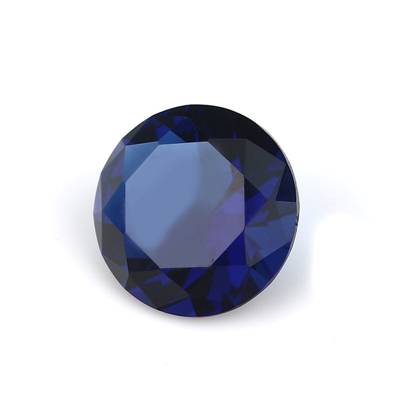 Size 4.0~10.0mm Round Cut Blue Glass Stone Loose Synthetic Gemstone for Jewelry