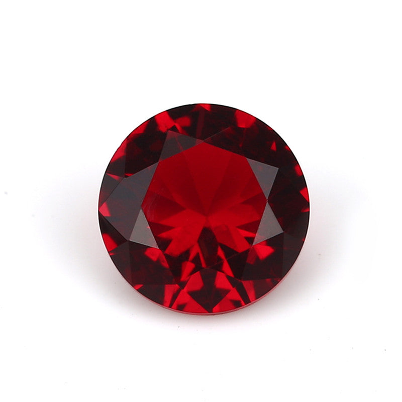 Size 4.0~10.0mm Round Cut Garnet Color Stone Loose Synthetic Gemstone for Jewelry