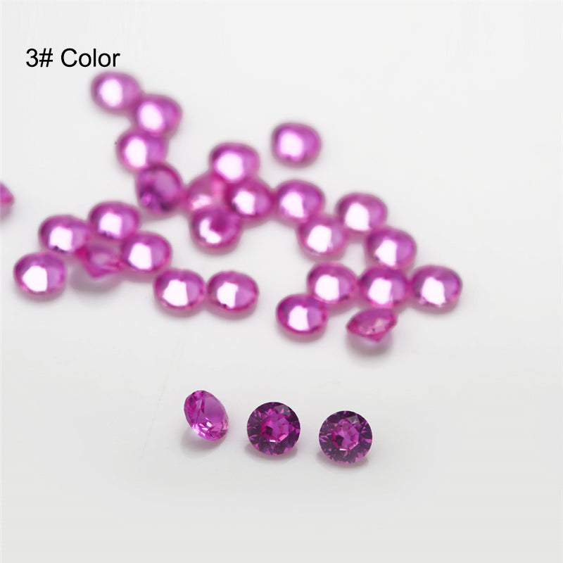Size 1.0~3.0mm Round Cut 3# Red Stone Loose Corundum Synthetic Gemstone for Jewelry