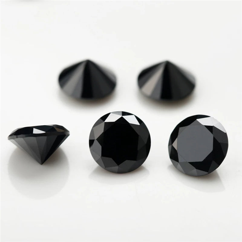 Size 1.0mm~3.0mm Round Cut Black Loose Nano Gems Stone Synthetic Gemstone for Jewelry