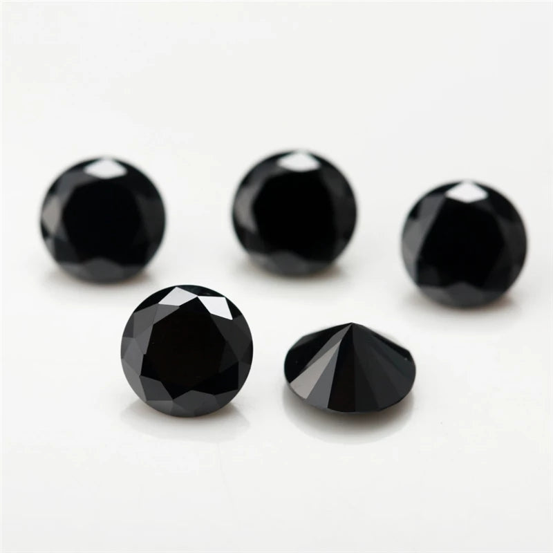 Size 1.0mm~3.0mm Round Cut Black Loose Nano Gems Stone Synthetic Gemstone for Jewelry
