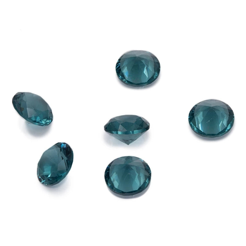 Size 4.0~10.0mm Round Cut AQ08 Glass Stone Loose Synthetic Gemstone for Jewelry