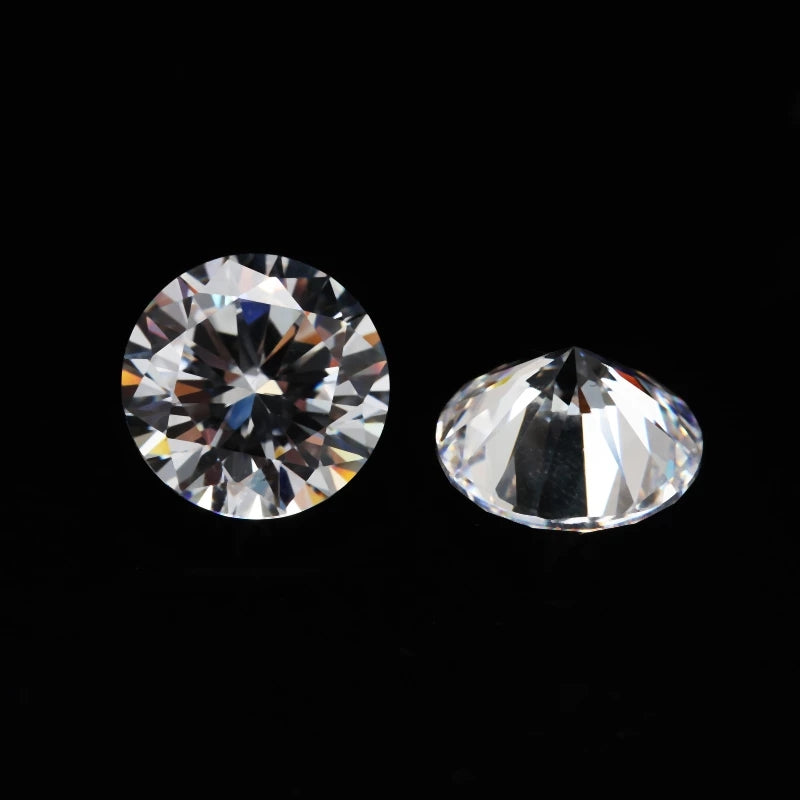 0.8~12mm Round Cut VVS1 D Color Moissanite Loose Synthetic Gemstone for Jewelry DIY