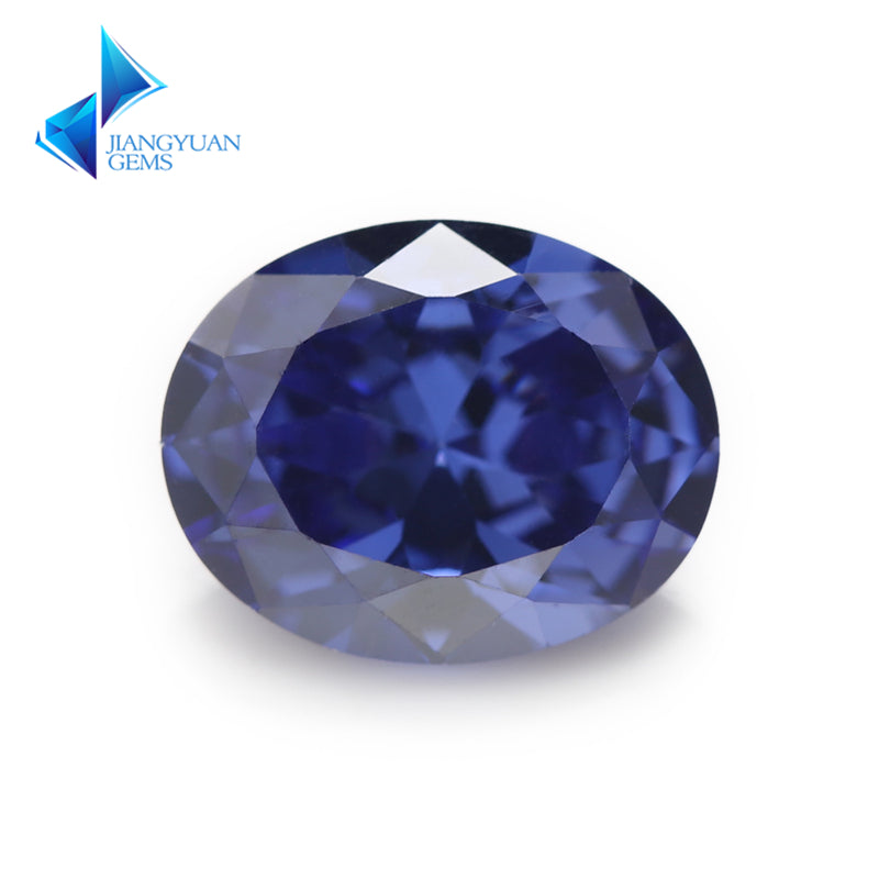 Size 3x5~10x12mm 5A Oval Cut Tanzanite Color CZ Stone Loose Cubic Zirconia Synthetic Gemstone for Jewelry