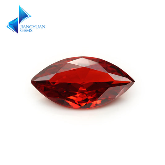 Size 1.5x3~10x20mm 5A Marquise Cut Garnet Color CZ Stone Loose Cubic Zirconia Synthetic Gemstone for Jewelry