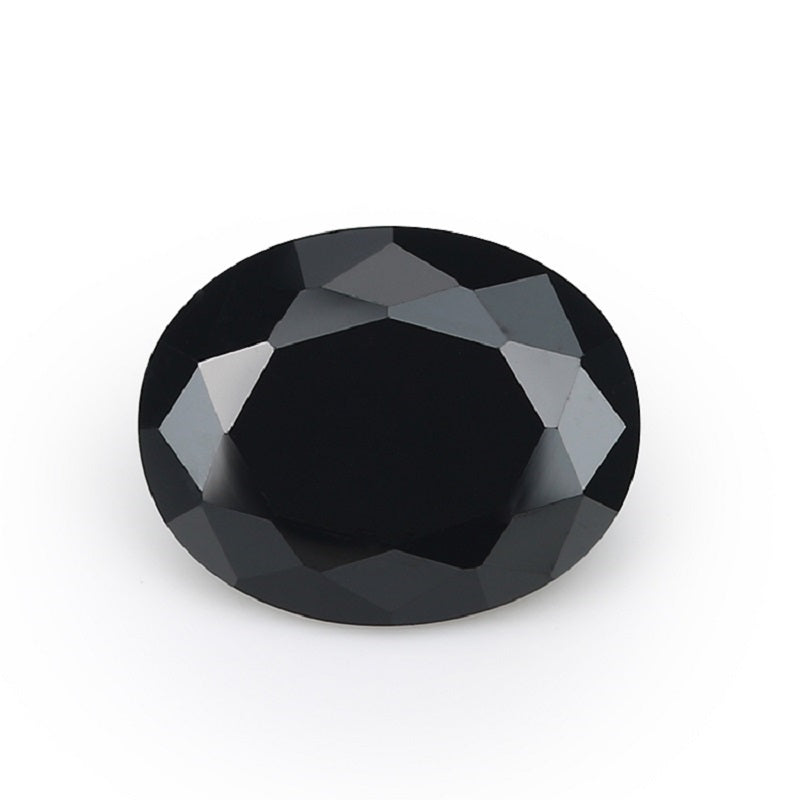 Size 2x3~13x18mm 5A Oval Cut Black CZ Stone Loose Cubic Zirconia Synthetic Gemstone for Jewelry