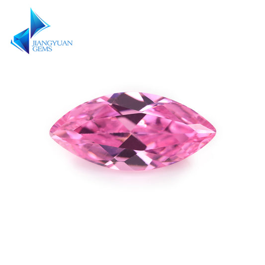 Size 1.5x3~10x20mm 5A Marquise Cut Pink CZ Stone Loose Cubic Zirconia Synthetic Gemstone for Jewelry