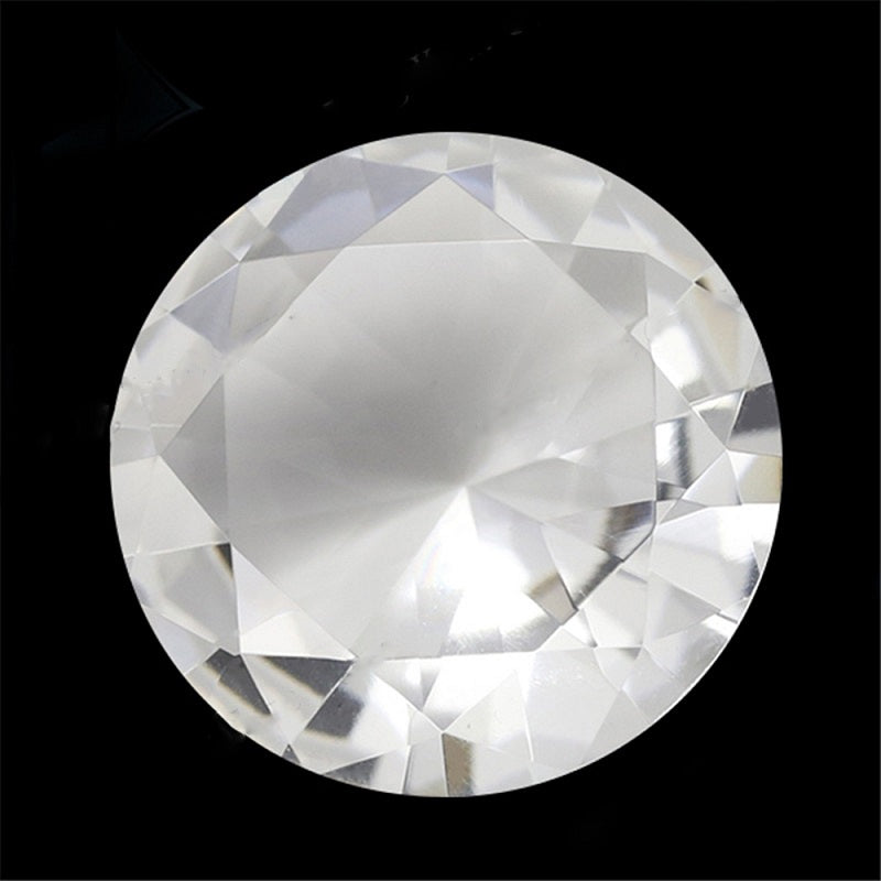 Size 4.0~10.0mm Round Cut White Glass Stone Loose Synthetic Gemstone for Jewelry